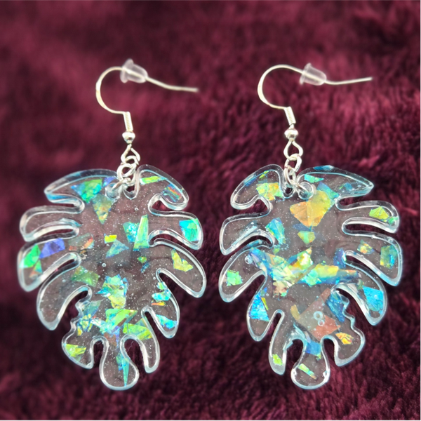 Turquoise Glitter Earrings