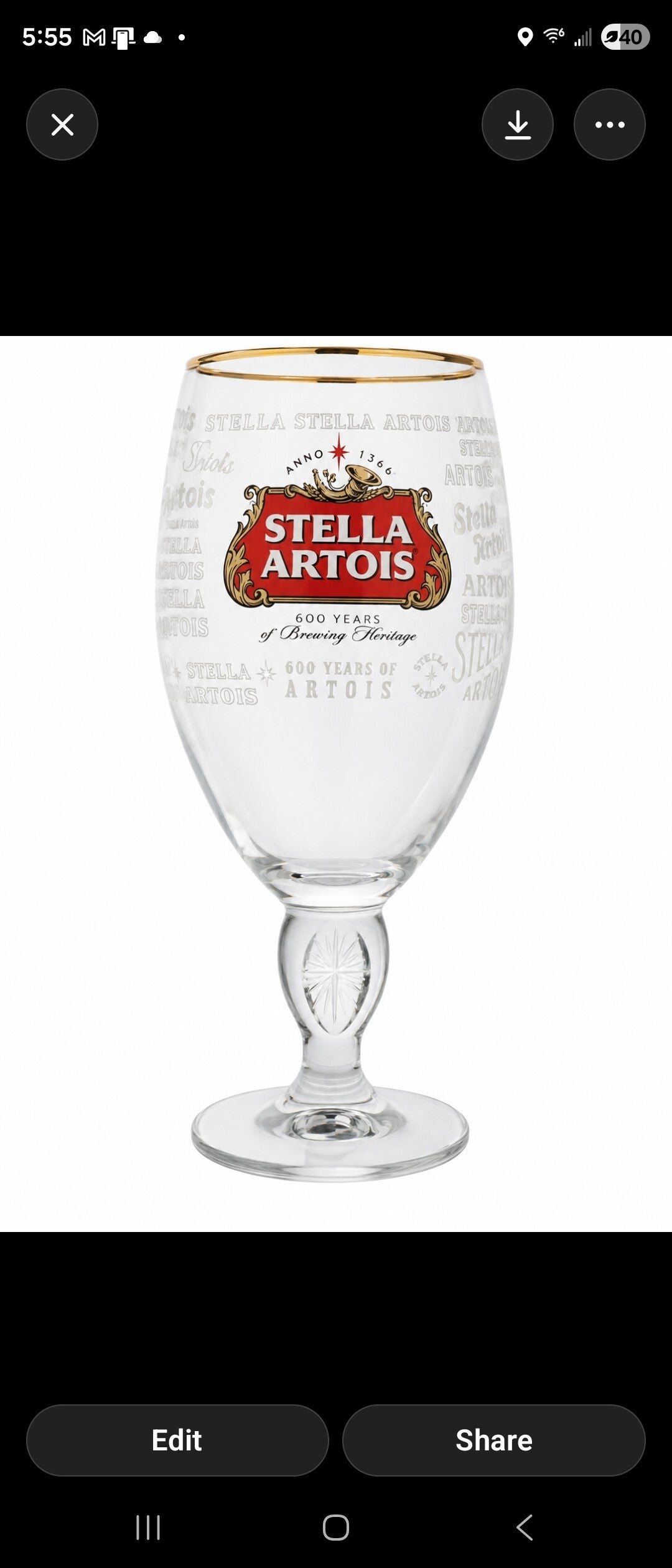 Stella Artois wine beer glasses