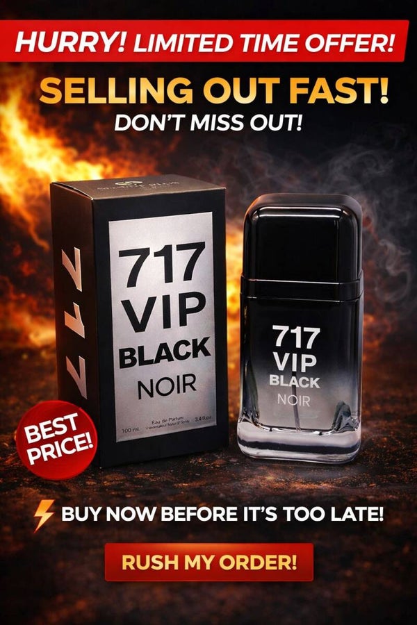 717 VIP Black Noir Eau de Parfum for Men – 3.4 oz (100 ml)