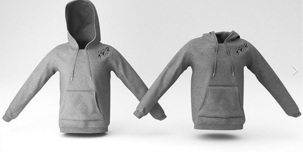 Cosy Grey Stylish Hoodie ( coton )