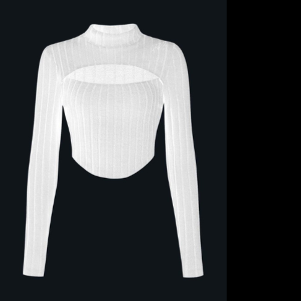 (Women)Long-sleeve crop