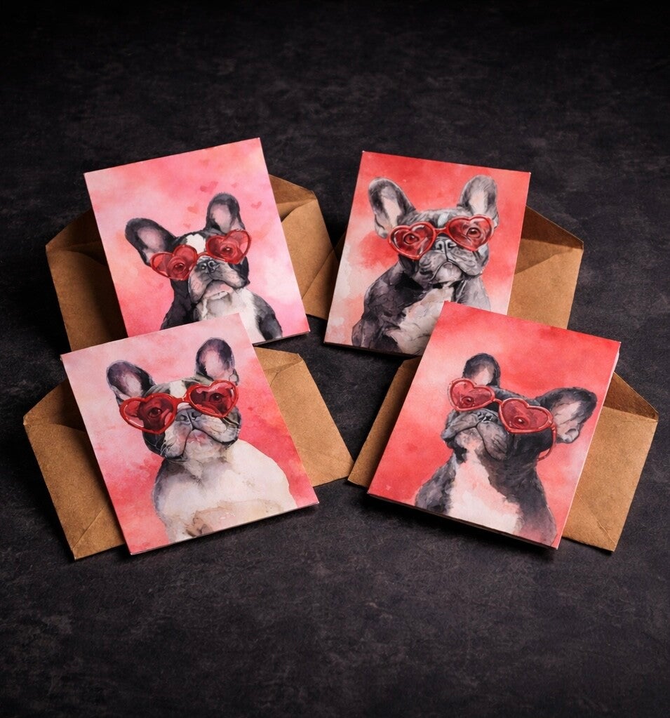 Set van 4 wenskaarten