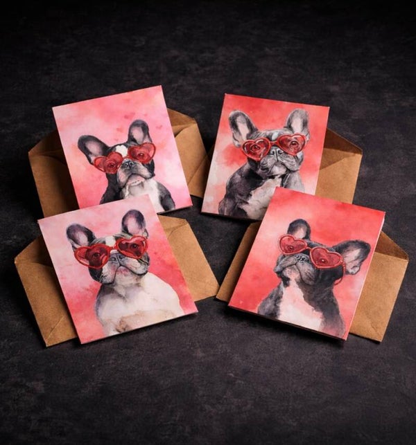 Set van 4 wenskaarten