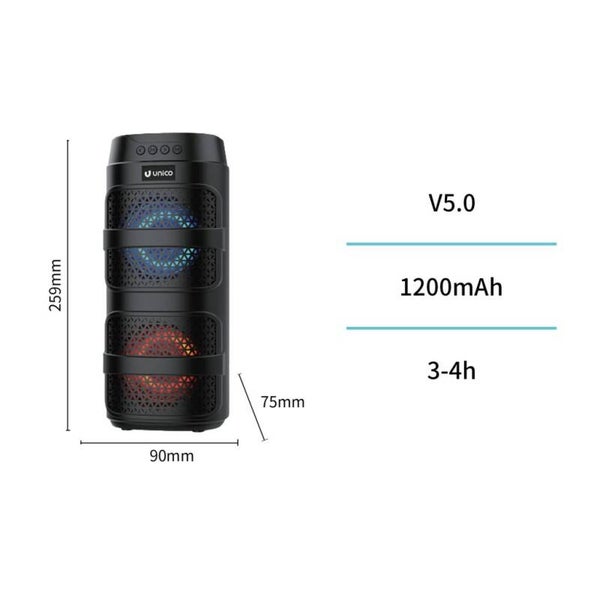 BS2765 Altavoz bluetooth 5W grande – Negro