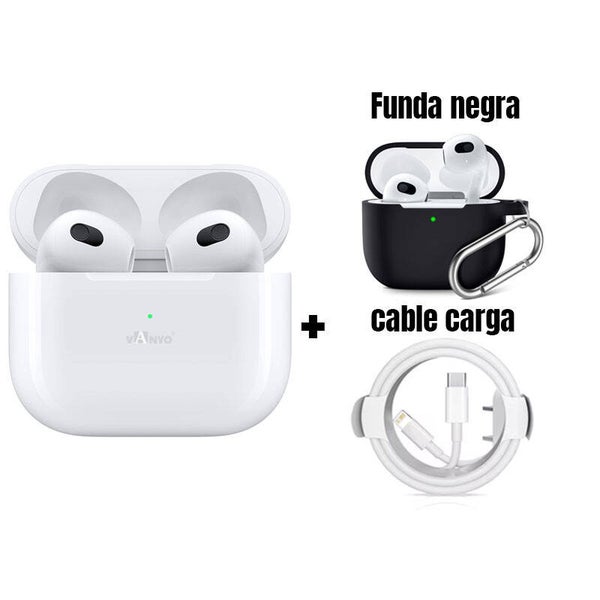 VANYO Auricular Compatible con Apple AirPods con estuche de carga (3ª generación)