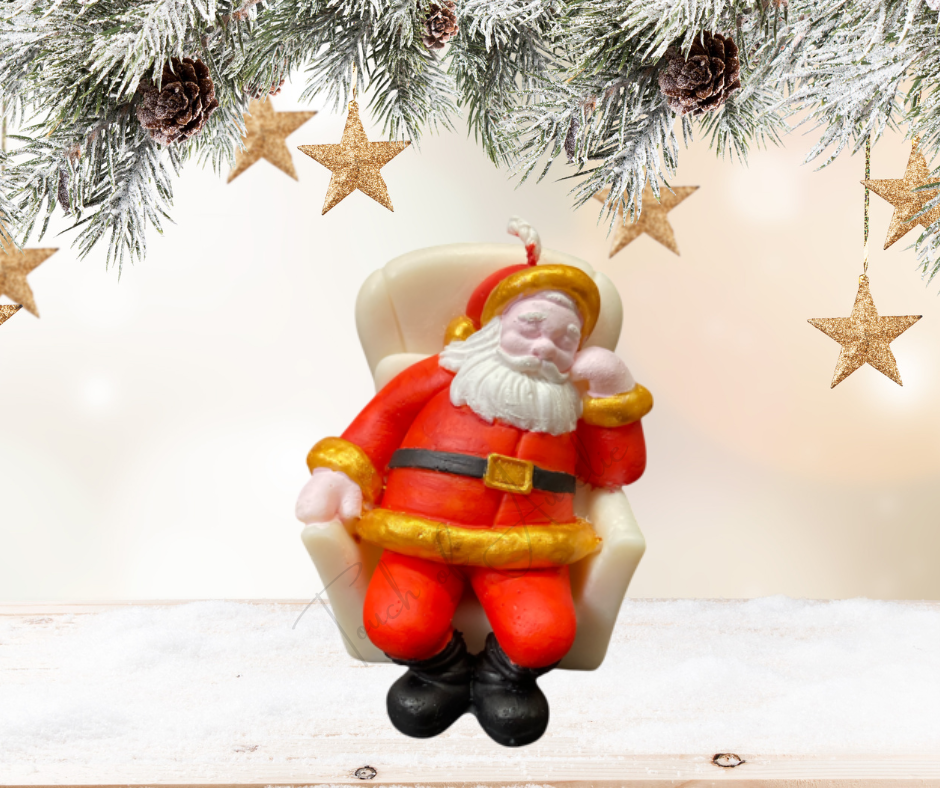 Bougie père Noël rouge