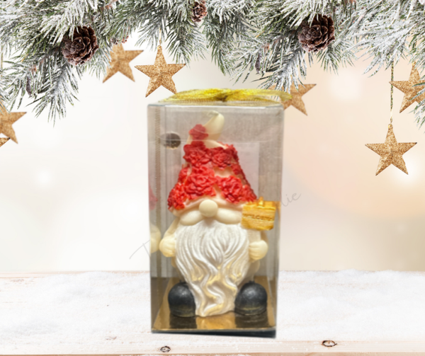 Bougie grand gnome rouge