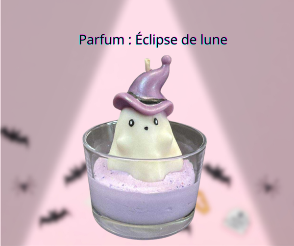 Bougie parfumée d'halloween fantôme sorcier