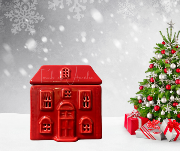 Brûleur maison rouge de Noël