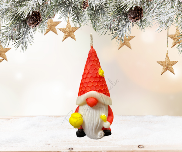 Bougie gnome rouge