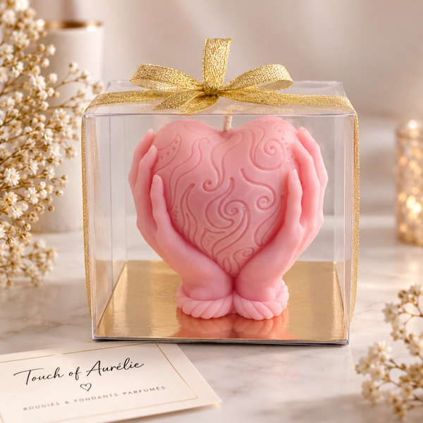 Bougie coeur parfumée Cerise