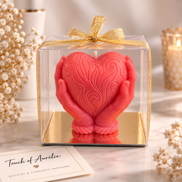 Bougie coeur parfumée Pomme d'amour