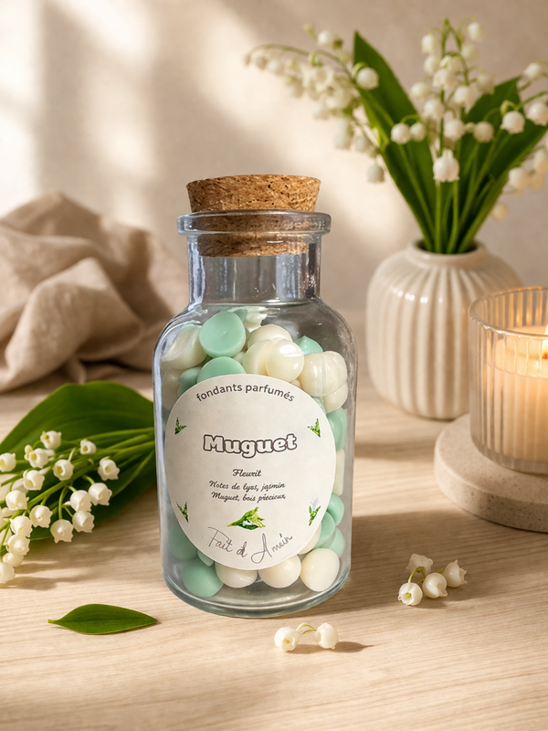 Bocal mini fondant parfumé Muguet