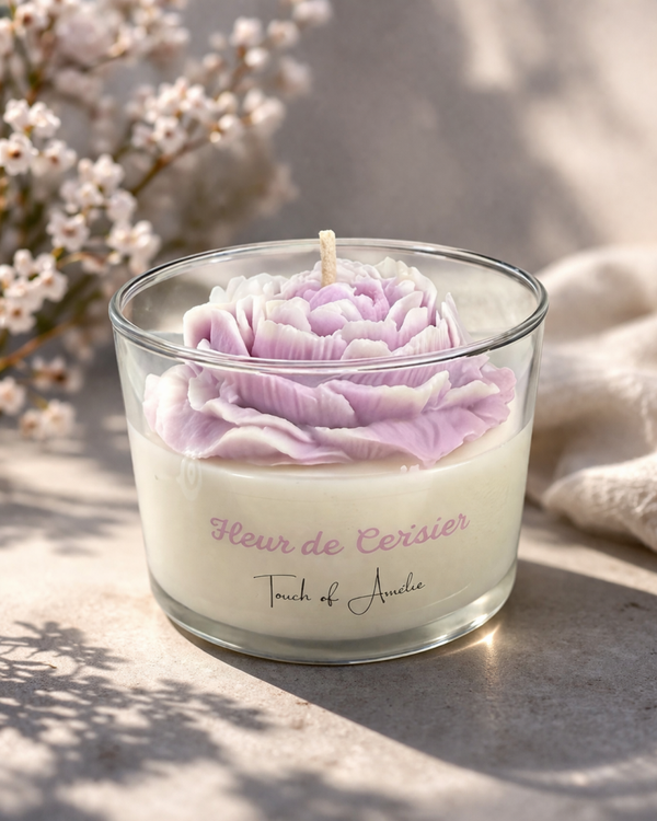 Bougie pivoine Fleur de Cerisier