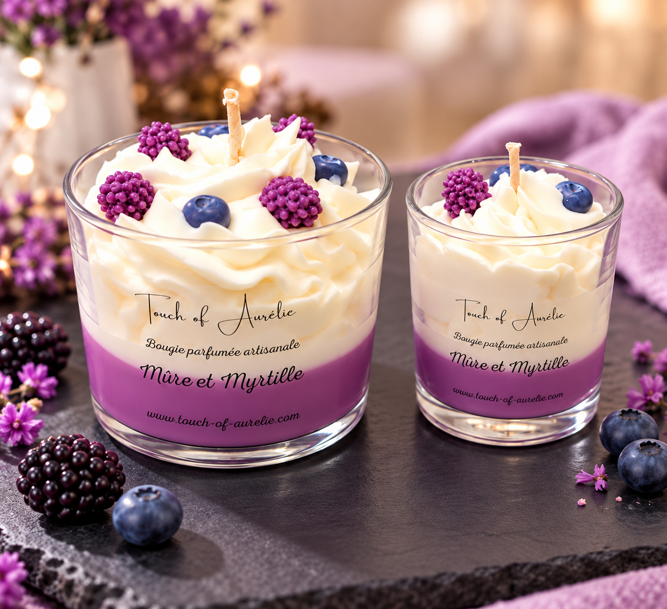 Bougie parfumée Mûre et Myrtille