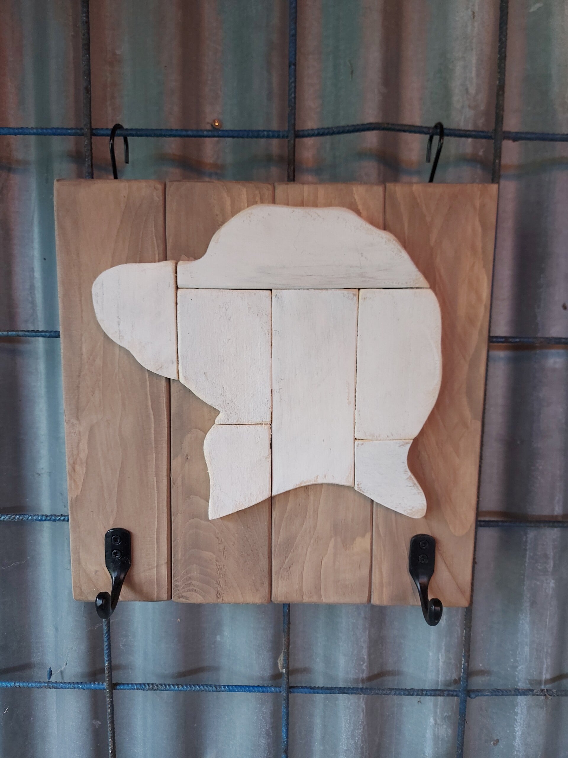 Hondenkapstok "Puzzelhoofd"