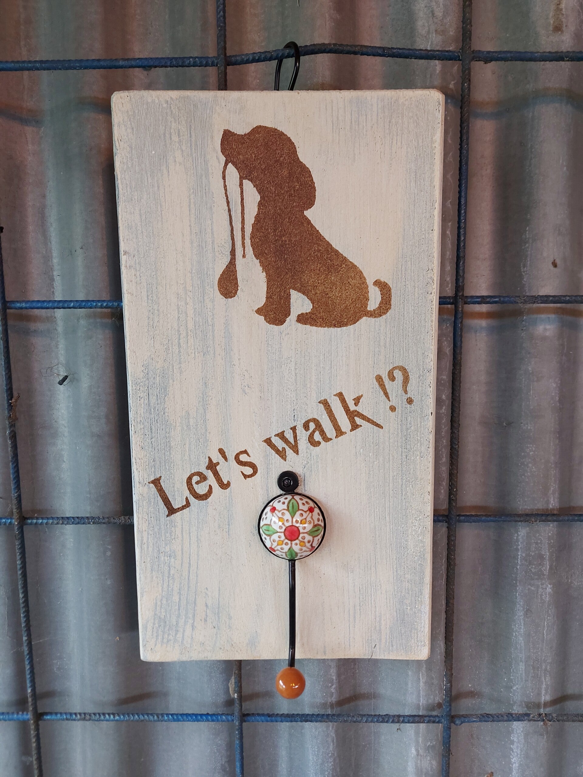 Hondenkapstok " Let's Walk"