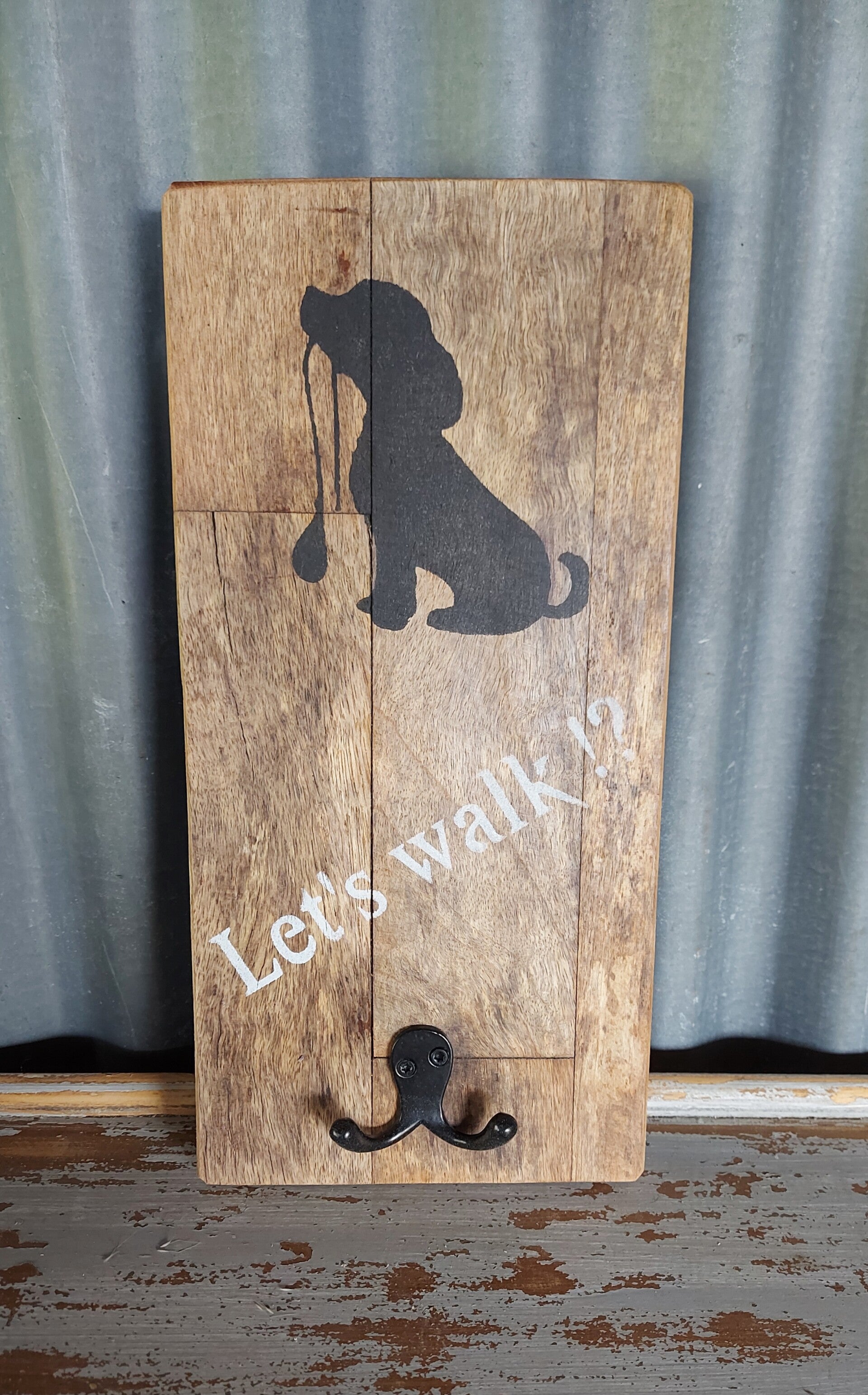 Hondenkapstok "Let' s walk"