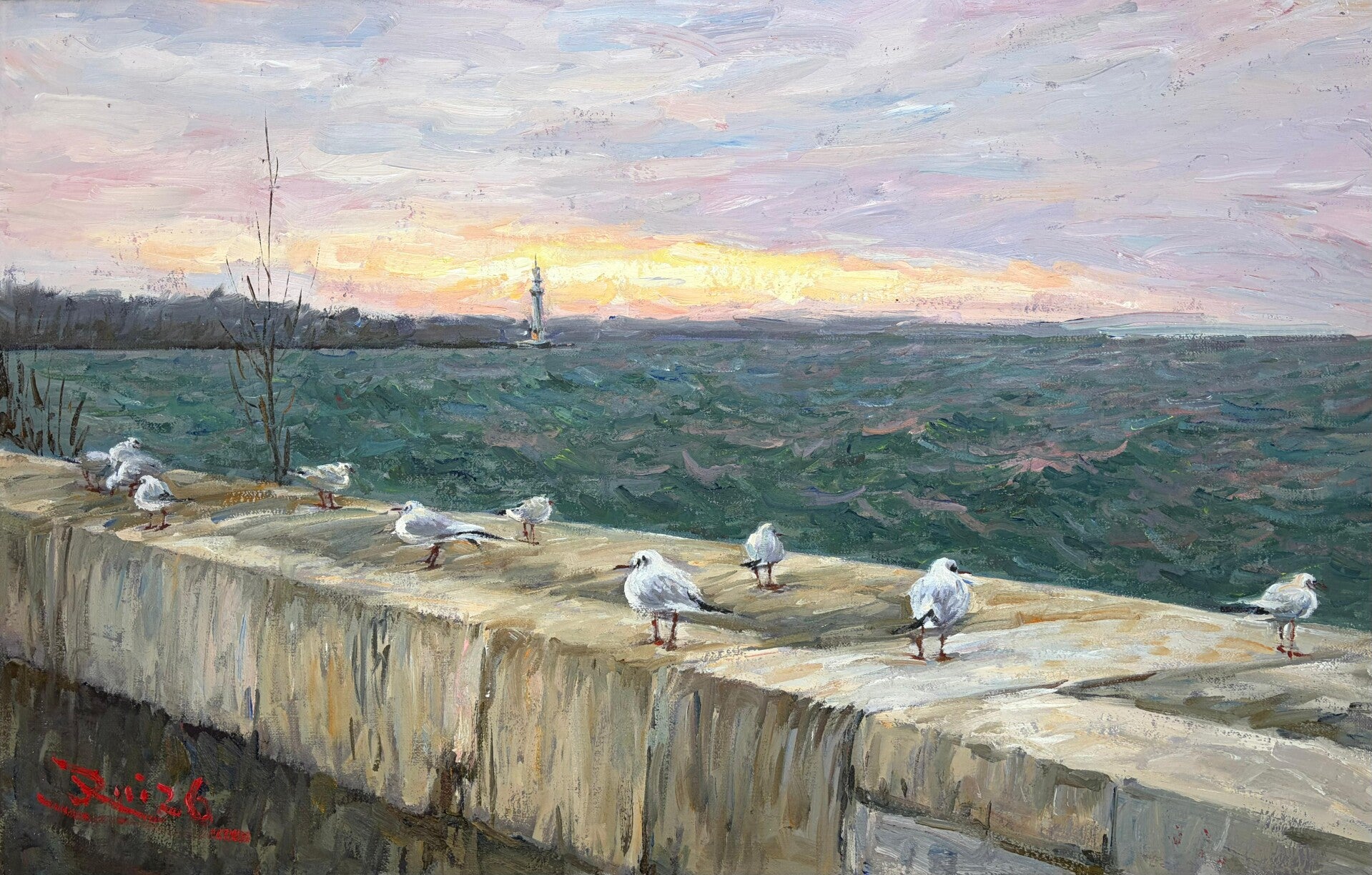 Sunrise on Lake Geneva