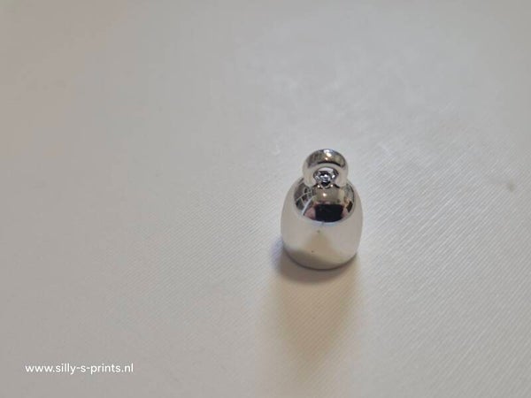 koord dop zilver kleurig
