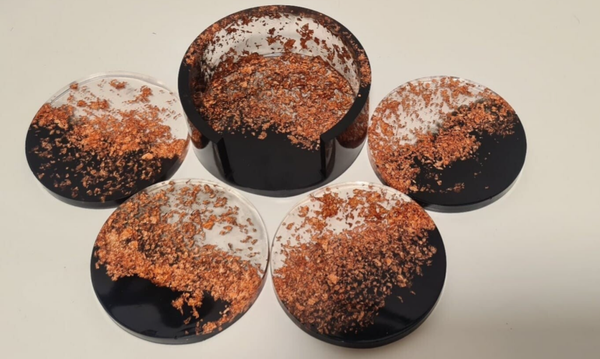 set epoxy onderzetters met houder