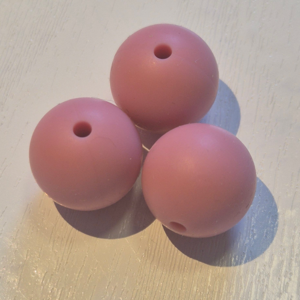 silicone kraal oudroze