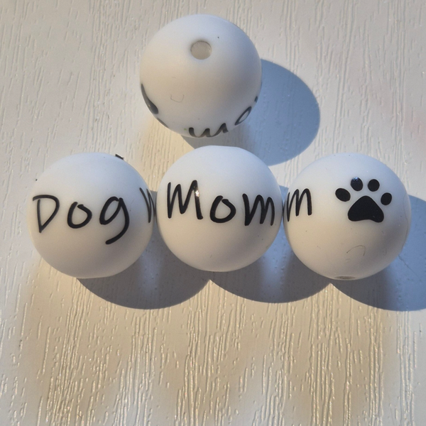 silicone rond kraal (dogmom) 1