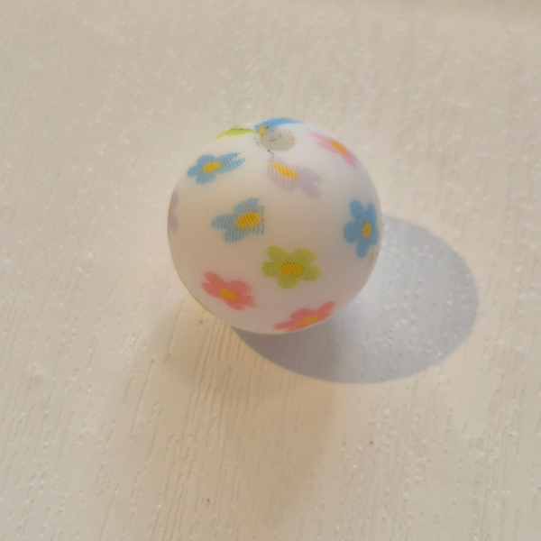 silicone rond kraal (bloemen) 26