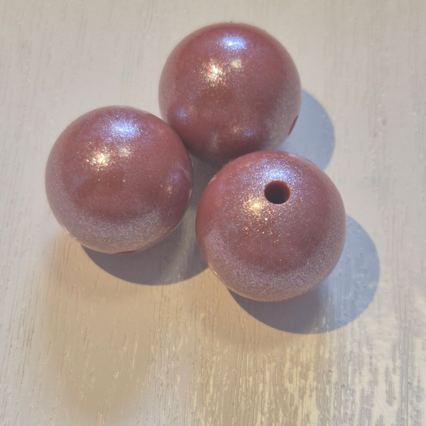 silicone kraal rond (shimmer) 14