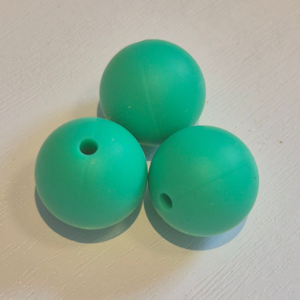silicone kraal rond fel groen
