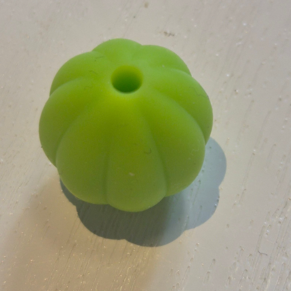 silicone kraal (pompoen) 3