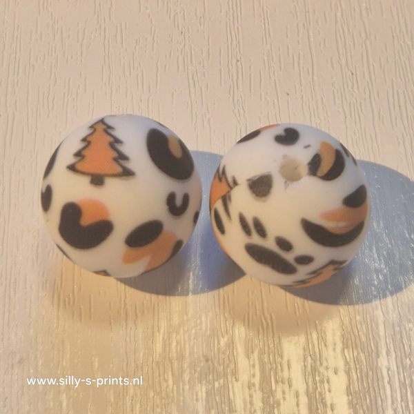 silicone rond kraal (kerst) 13