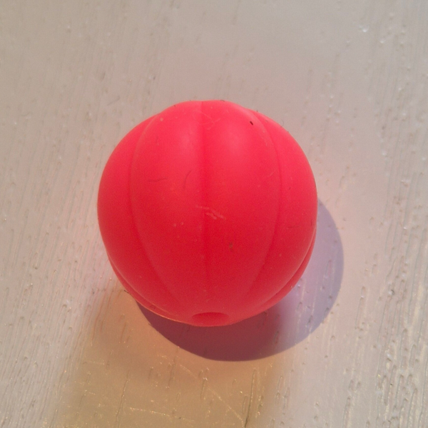 silicone kraal (pompoen) 12