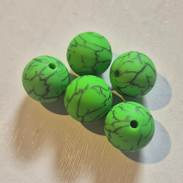 silicone rond kraal (crackle) 5