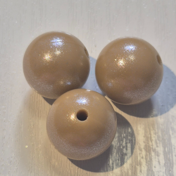 silicone kraal rond (shimmer) 11