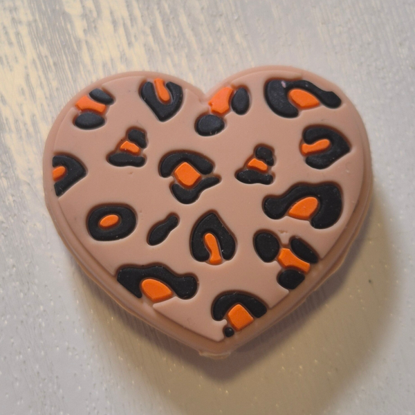 silicone 2D focal hart met panterprint