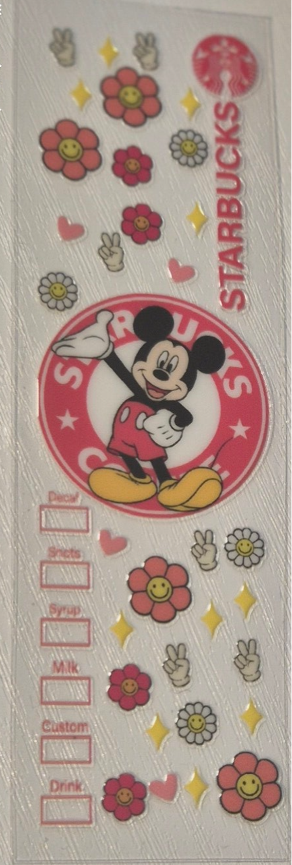 uv dtf  starbucks mickey 3  ( penwrap )