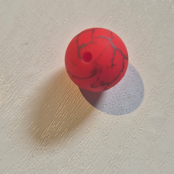 silicone rond kraal (crackle) 8