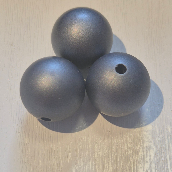 silicone rond kraal (shimmer) 18