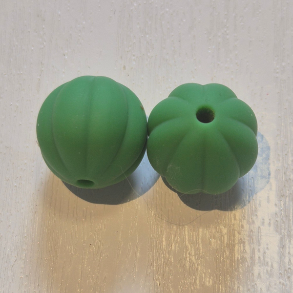 silicone kraal (pompoen) 1