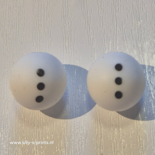 silicone rond kraal (kerst) 24