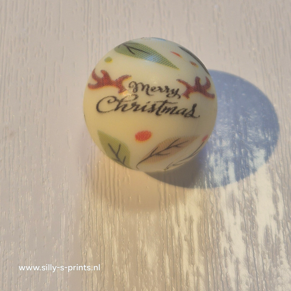 silicone rond kraal (kerst) 17