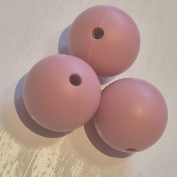 silicone kraal rond terracotta