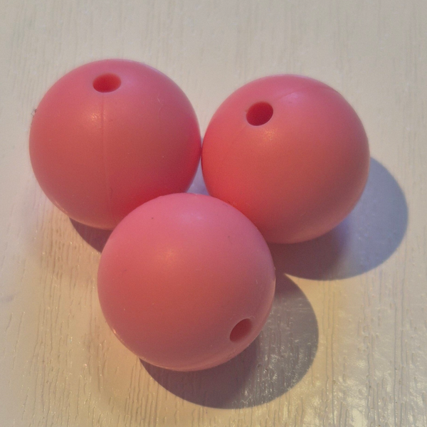 silicone kraal rond roze