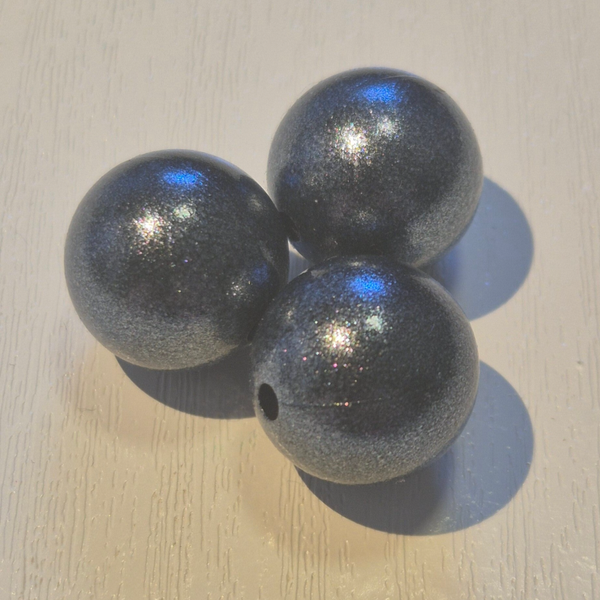 silicone kraal rond (shimmer) 8