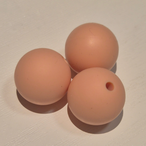 silicone kraal dark peach