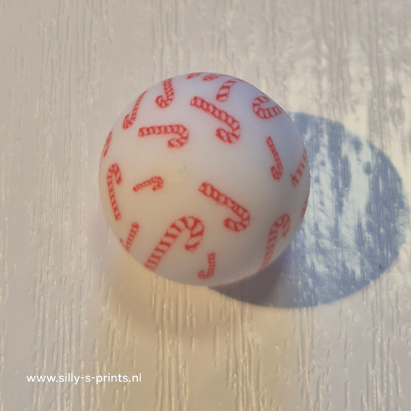 silicone rond kraal (kerst) 19