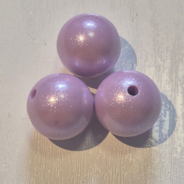 silicone kraal rond (shimmer) 10