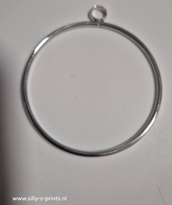zilver kleurig ring