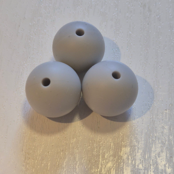 silicone kraal grijs
